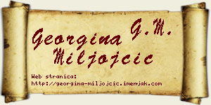 Georgina Miljojčić vizit kartica